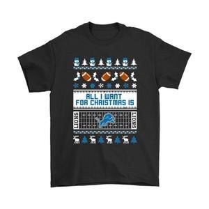 All I Want For Christmas Is Detroit Lions Nfl Tee, Unisex Graphics T-Shirt